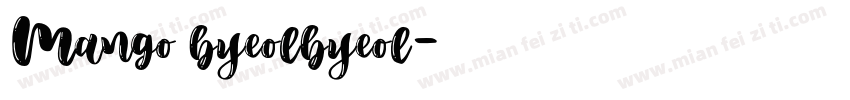 Mango byeolbyeol字体转换